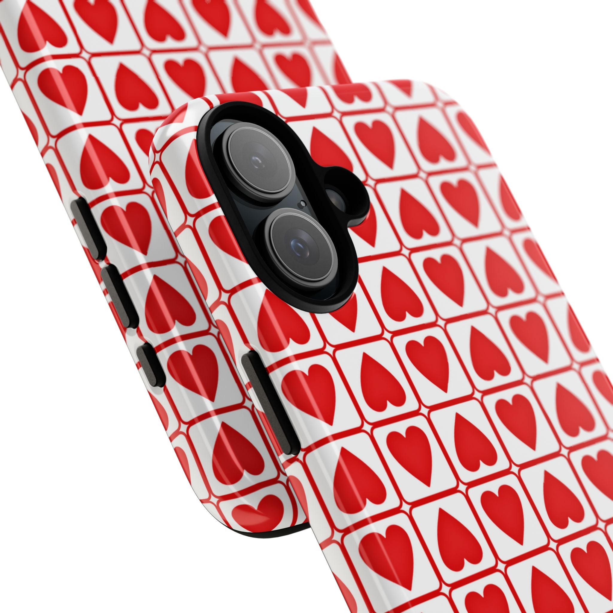 Hearts In Squares - iPhone Case