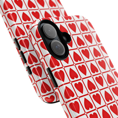 Hearts In Squares - iPhone Case