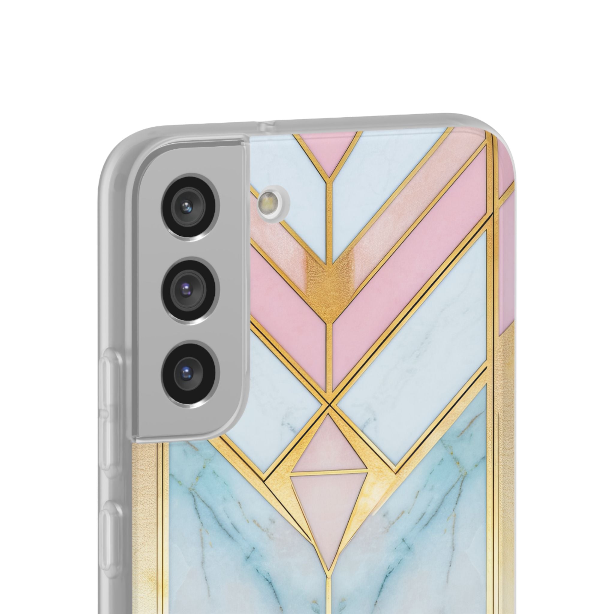 Gold Pink Art Deco - Flexi Samsung S22 Handyhülle