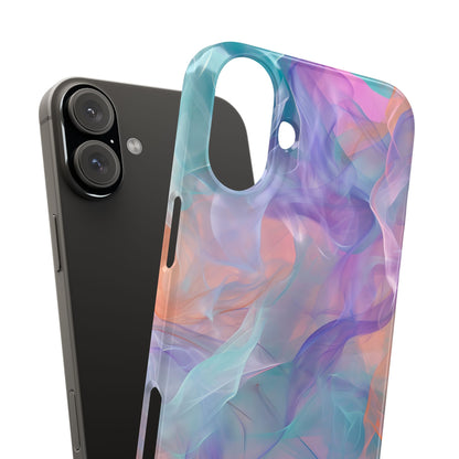 Dreamy Teal Flow - Slim iPhone 16 Phone Case