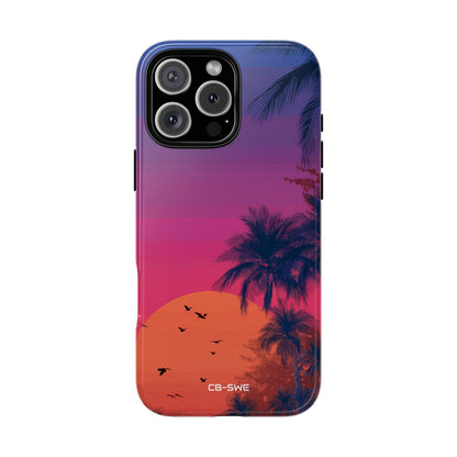 Tropical Sunset Silhouettes - iPhone Case