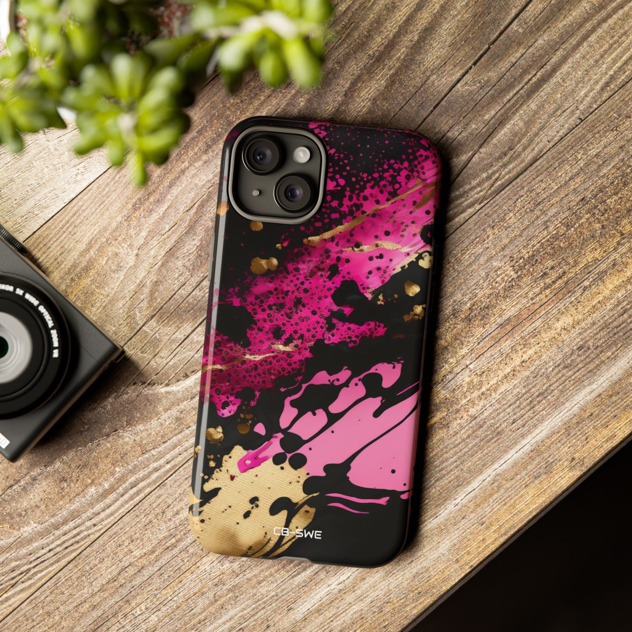 Dynamic Splatter Elegance - iPhone Case