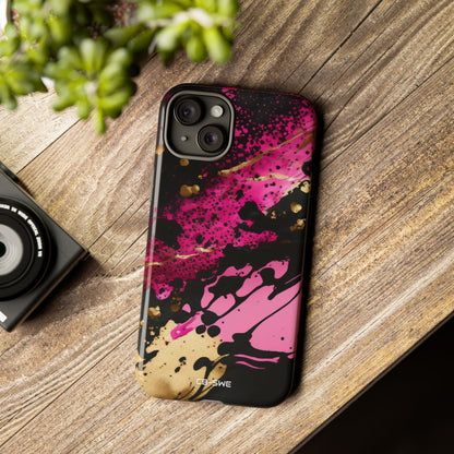 Dynamic Splatter Elegance - iPhone Case