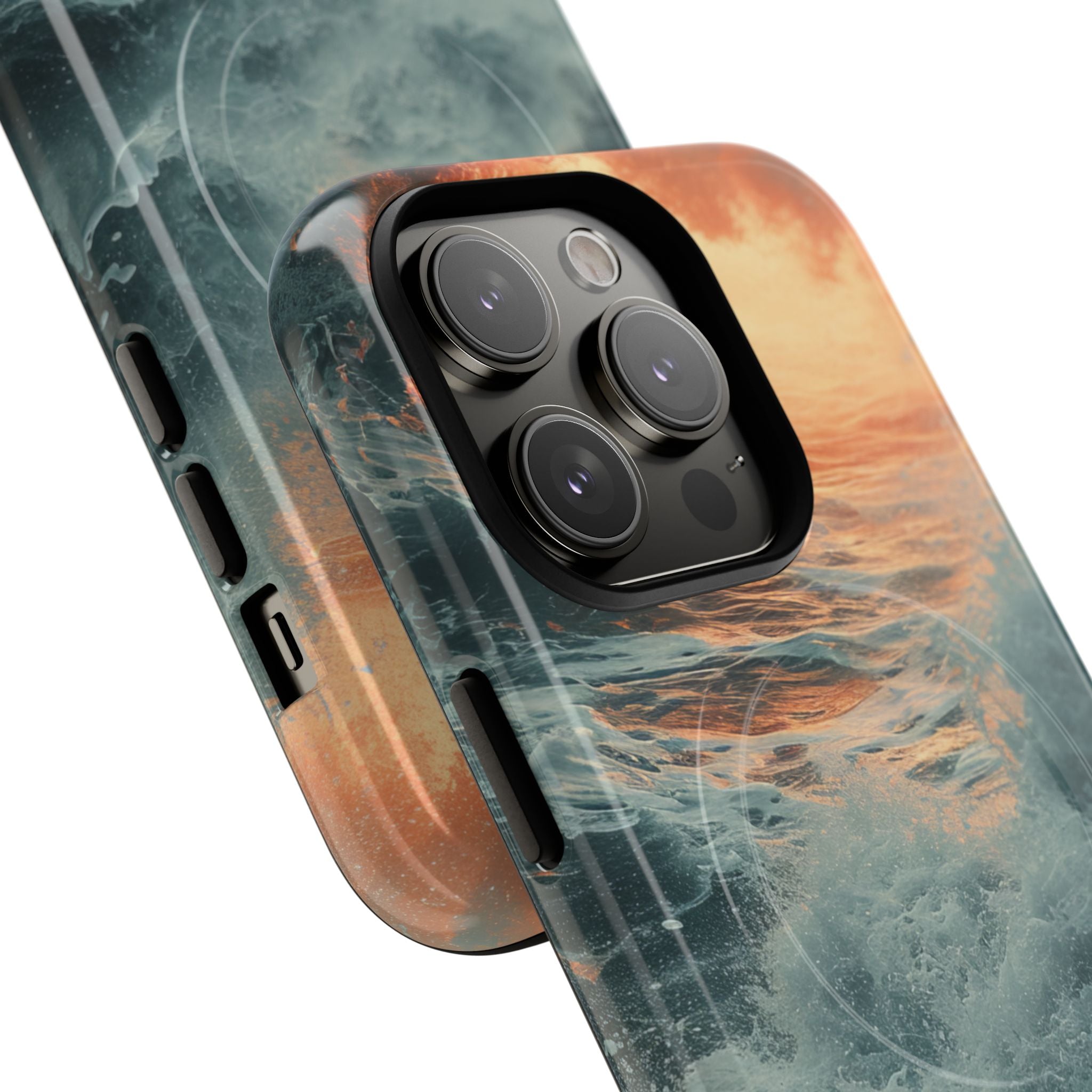 Fiery Wave Power - Tough + MagSafe® iPhone 14 Phone Case