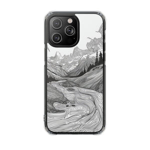 Monochrome Serenity - Phone Case for iPhone (Clear Impact - Magnetic)