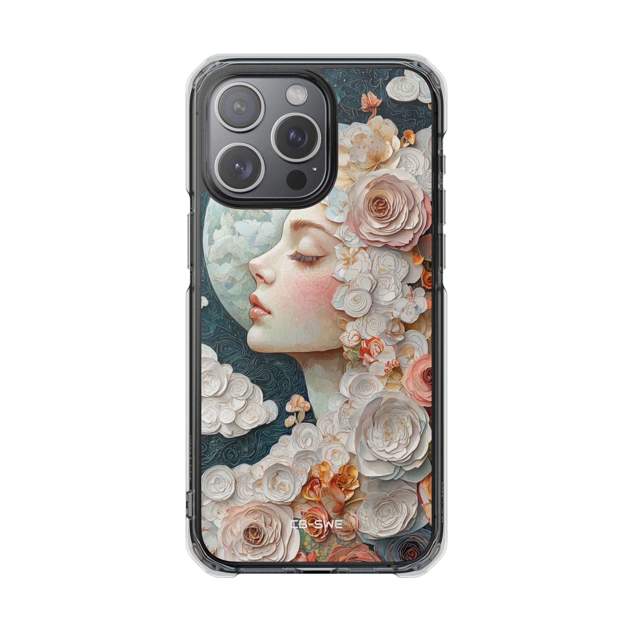 Moon Embraces Flowers iPhone Case - Impact