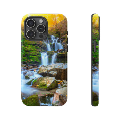 Autumn Mountain Waterfall - Protective Phone Case