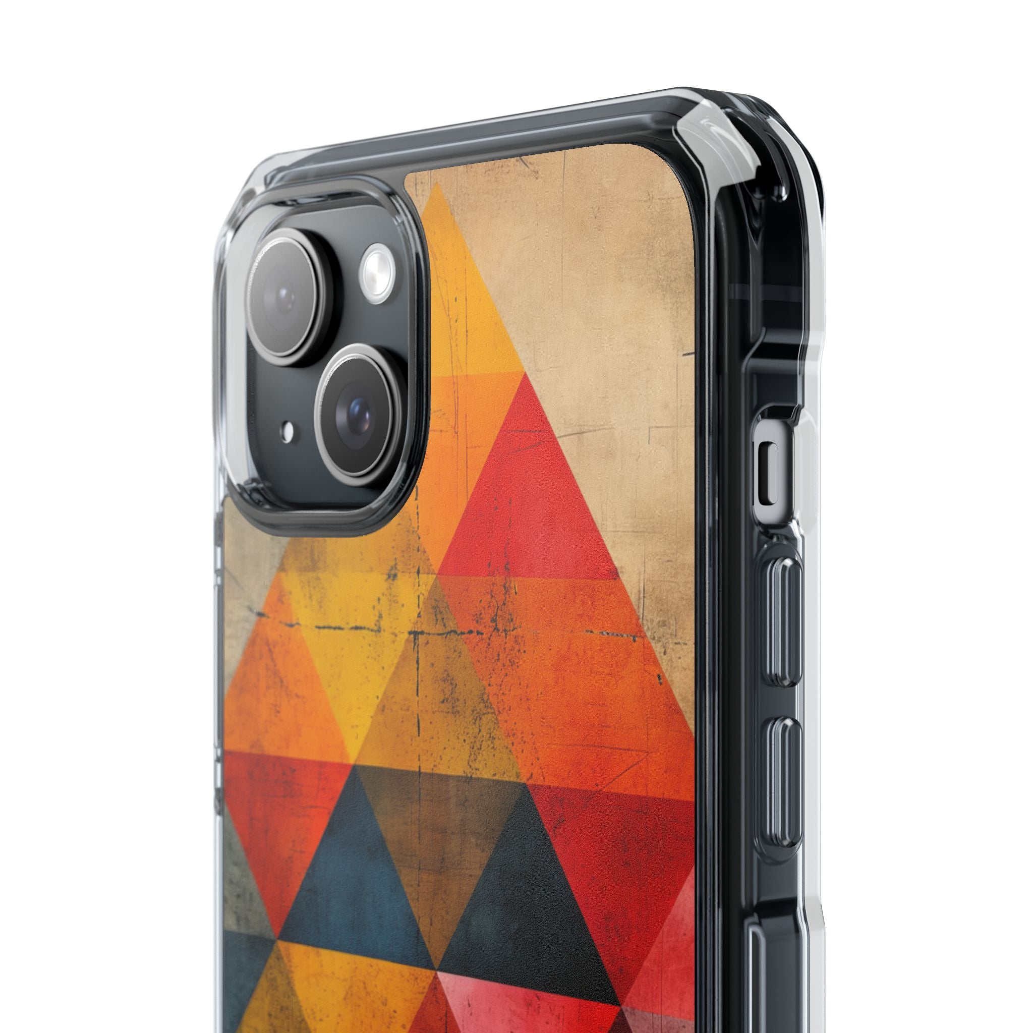 Geometric Energy - Clear Impact iPhone 15 Phone Case