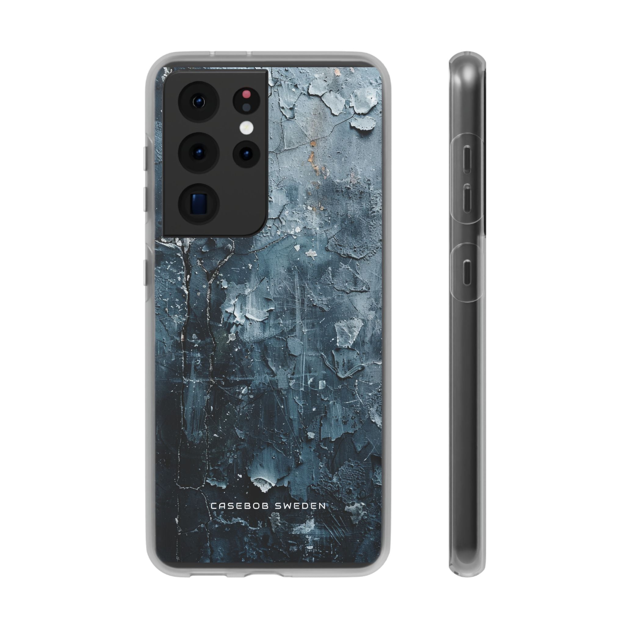 Weathered Blue Tapestry with Cracked Layers Samsung S21 - Flexi Phone Case