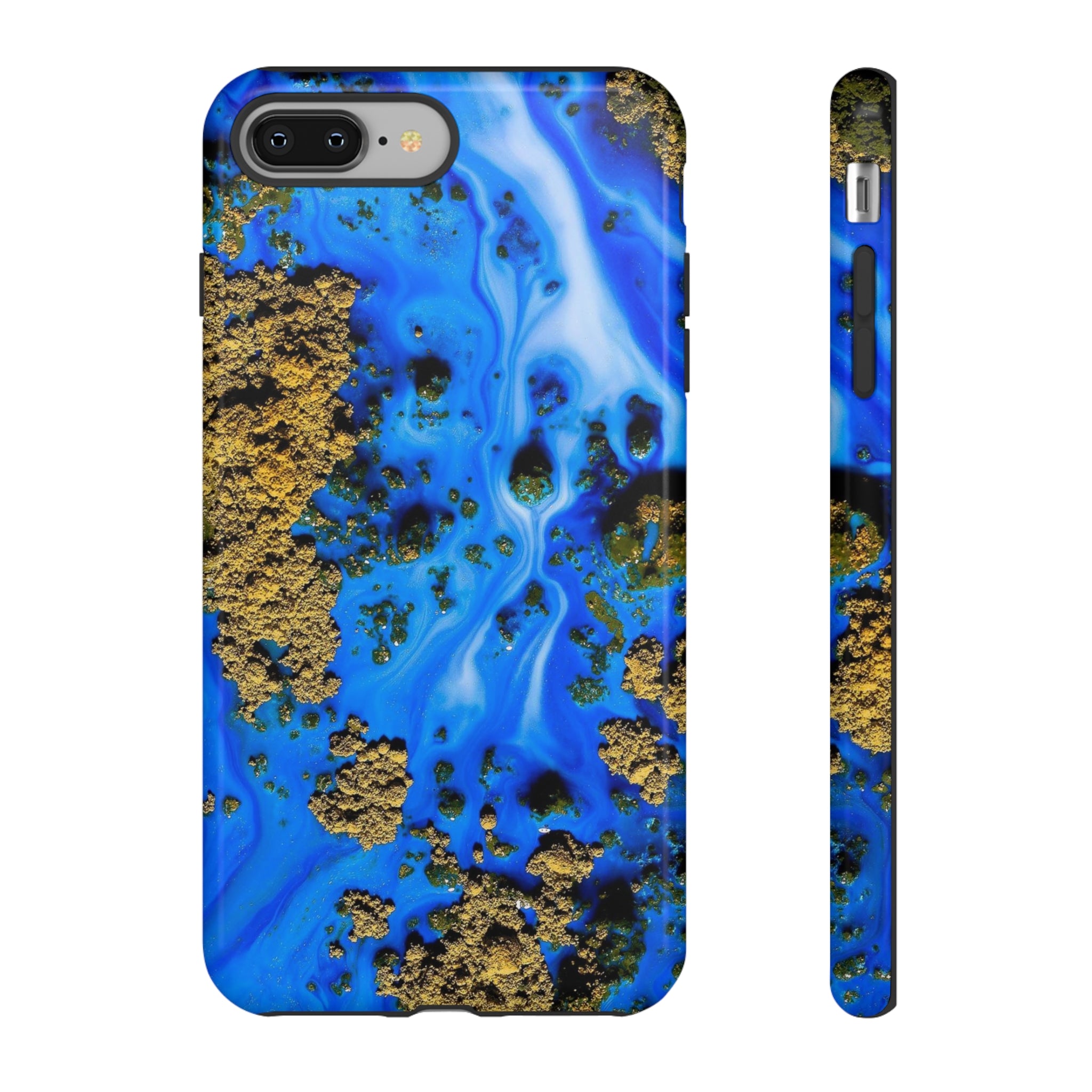 Blue River Ink Art iPhone Case (Protective) iPhone 8 Plus Glossy Phone Case