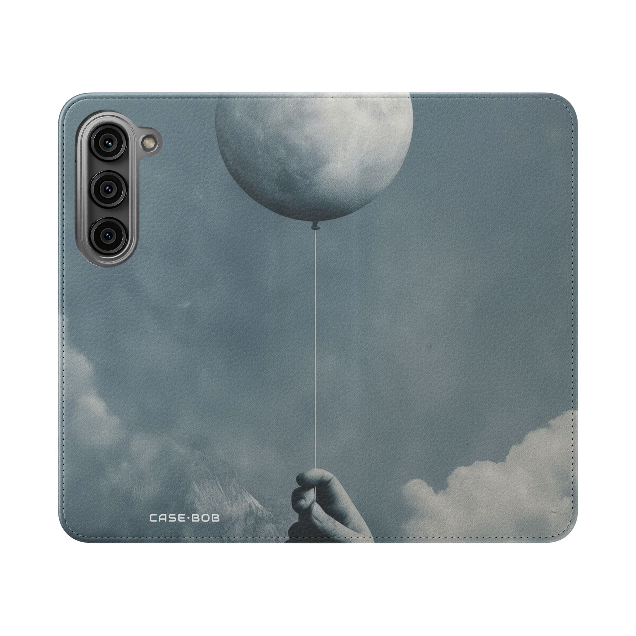 Moon Balloon Blue - Samsung S23 Case - Wallet