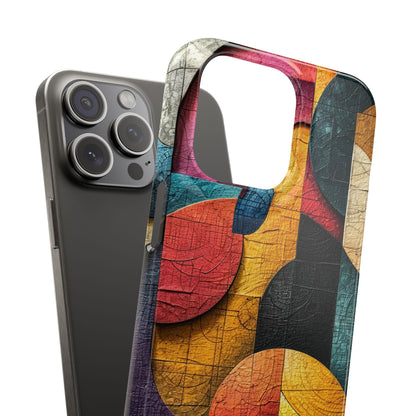 Vibrant Geometric Art - Slim iPhone 15 Phone Case