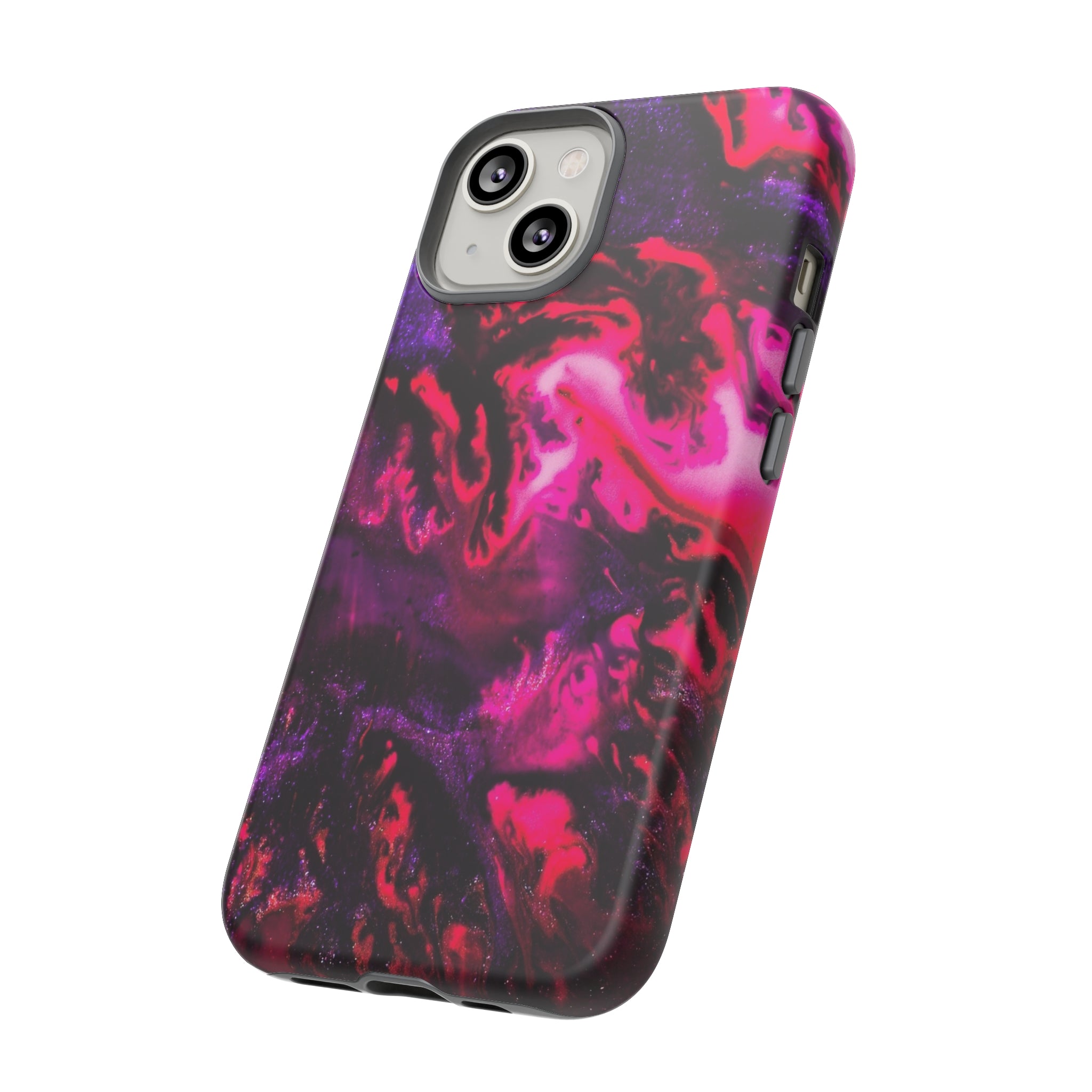 Deep Pink Galaxy Ink Art iPhone Case (Protective) Phone Case