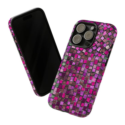 Purple Mosaic - Protective Phone Case