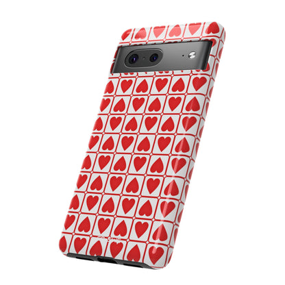 Hearts In Squares - Google Pixel Case