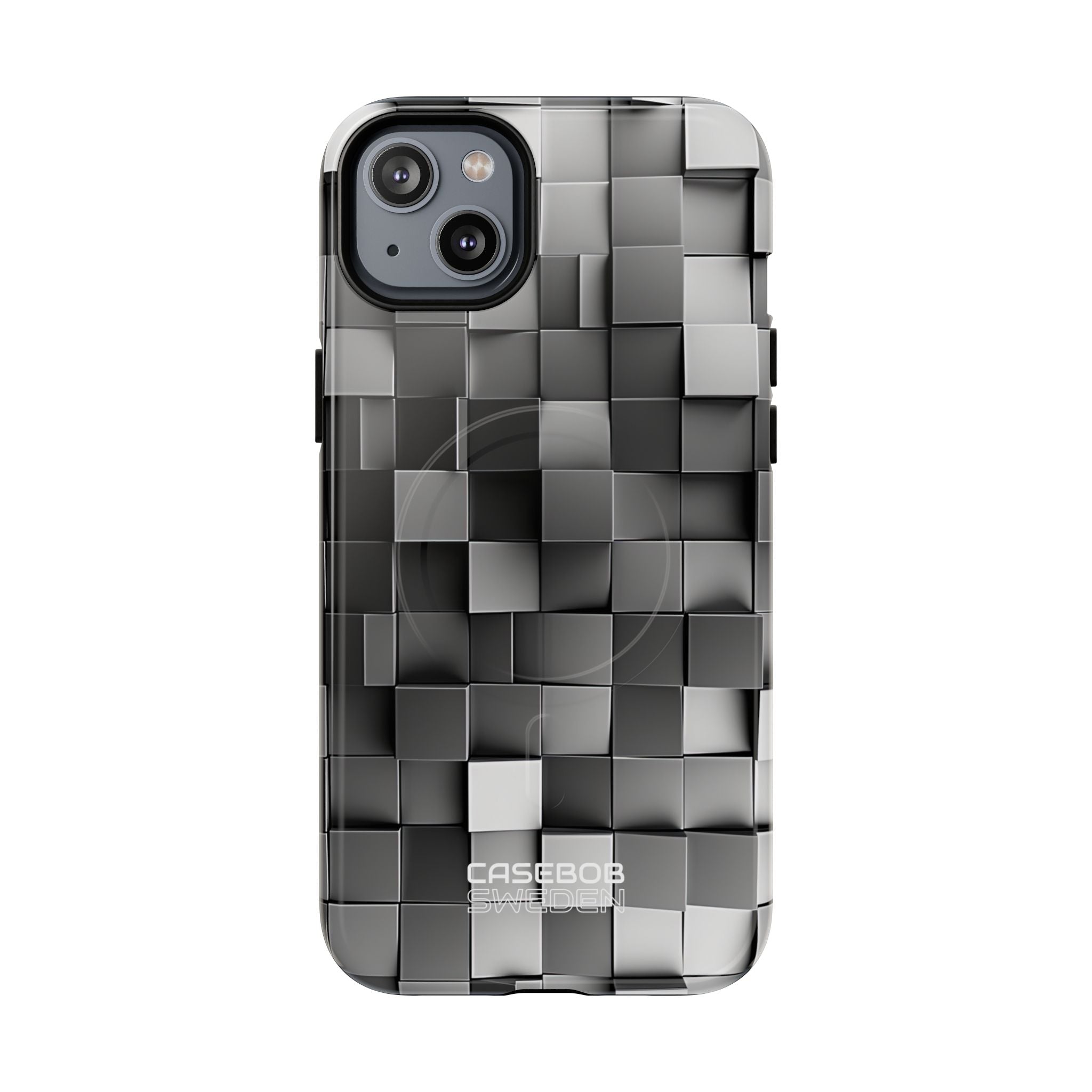 Monochrome Cube Depth iPhone 14 - Tough+