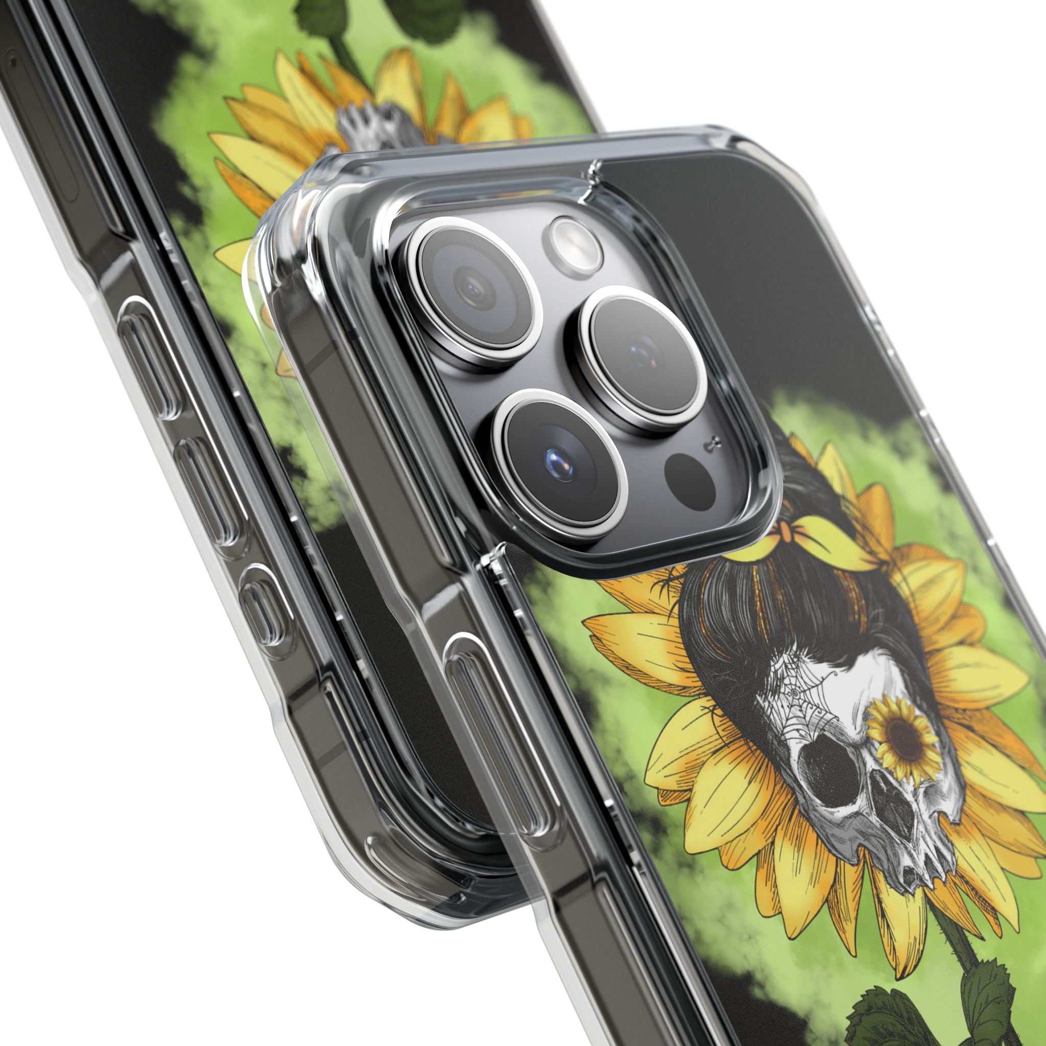 Sunflower Skull Fusion iPhone Case - Impact