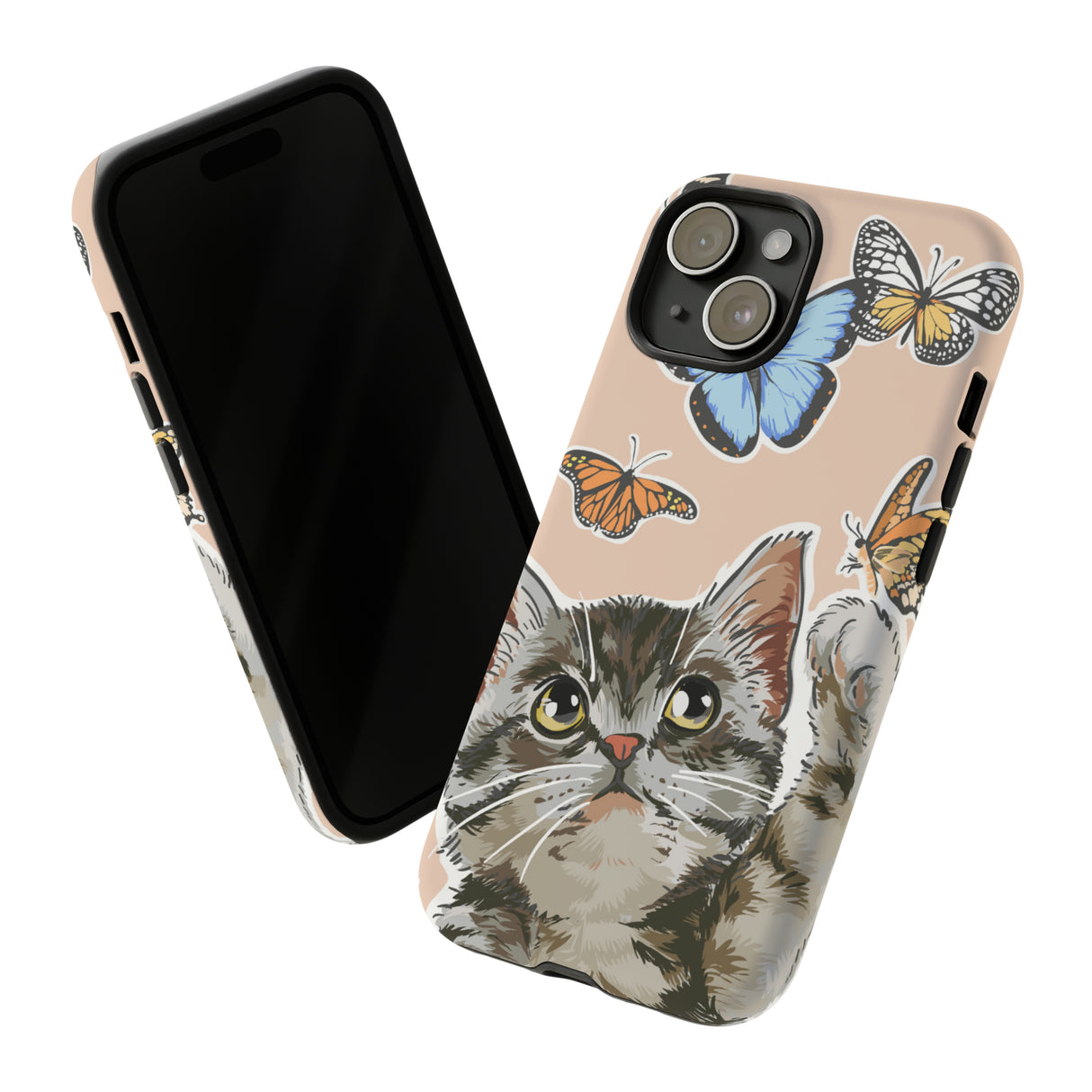 Cute Cat Butterflies - Protective Phone Case