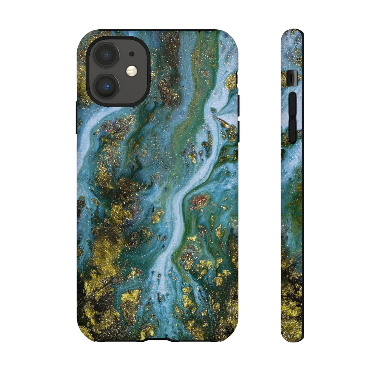 Ocean Blue Ink Art iPhone Case (Protective) iPhone 11 Matte Phone Case