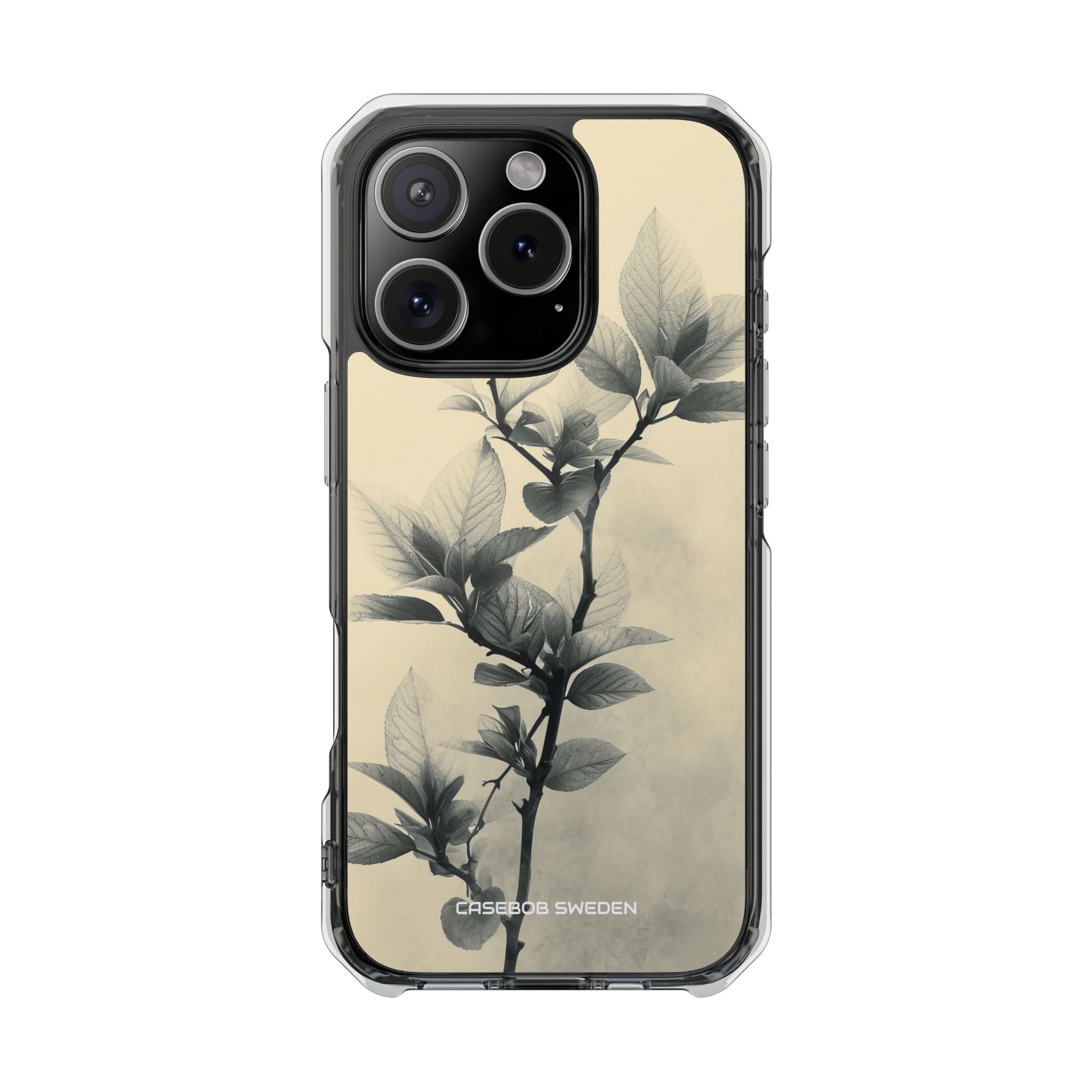 Beige Branch Art - Clear Impact iPhone 16 Phone Case