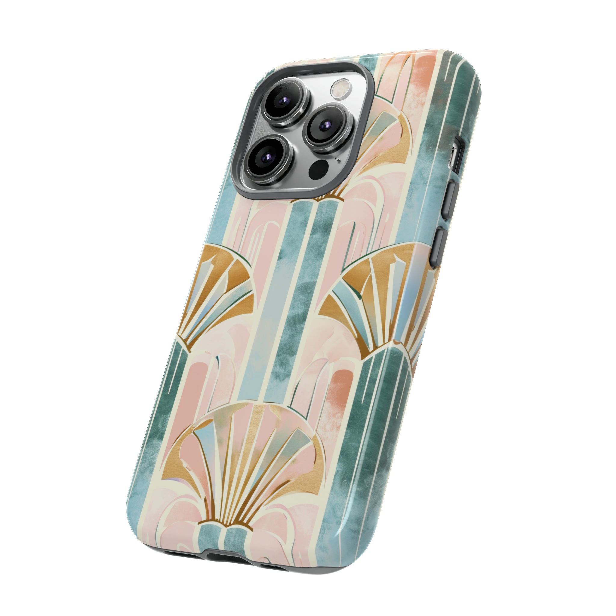 Art Deco Pastel Geometry - Protective Phone Case