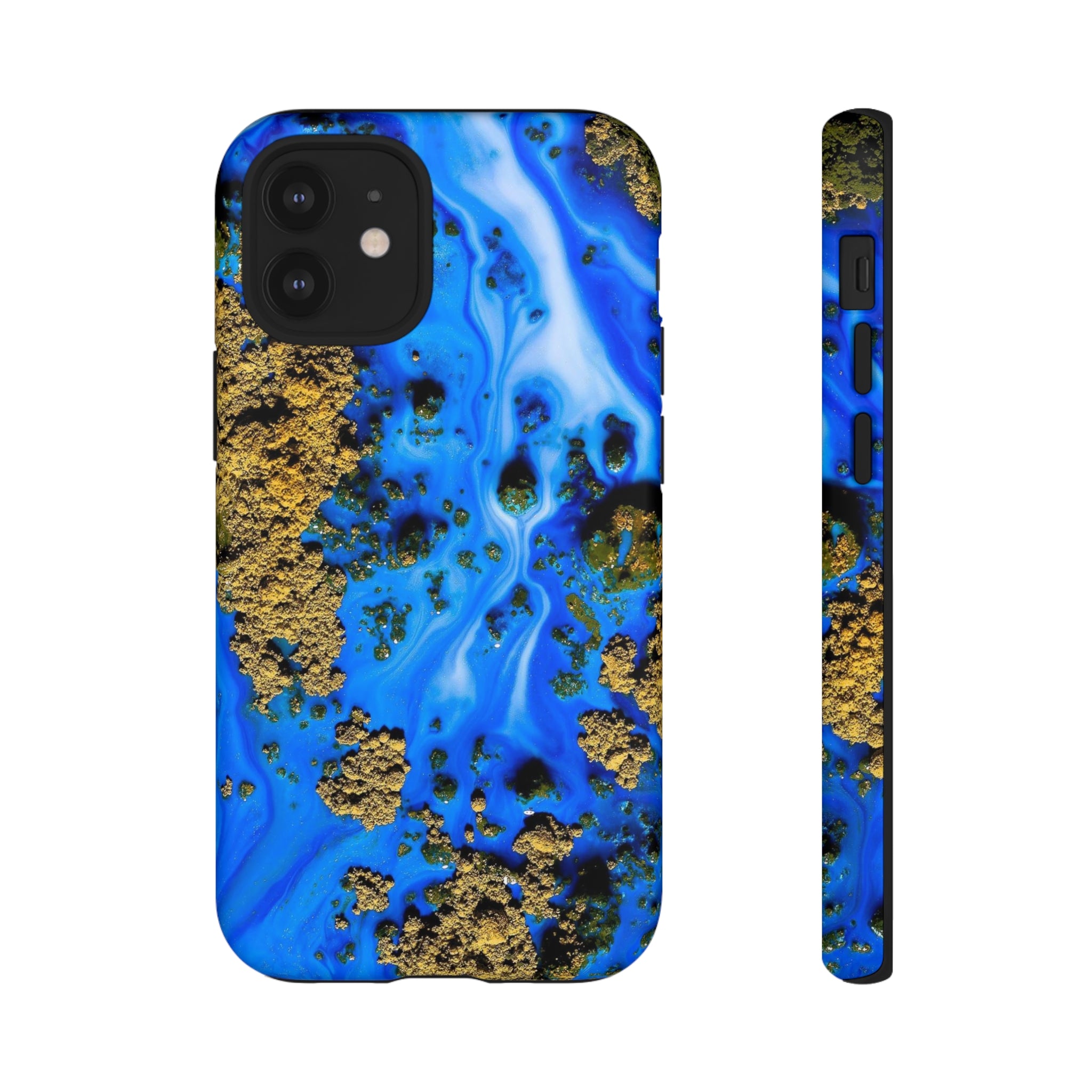 Blue River Ink Art iPhone Case (Protective) iPhone 12 Mini Matte Phone Case