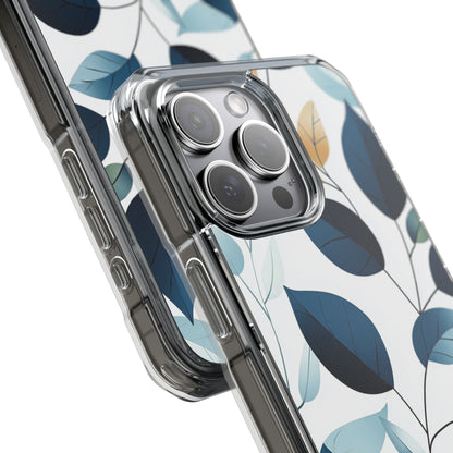 Navy Leaf Veins iPhone 15 Pro Max Case - Impact