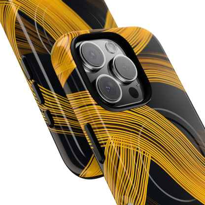 Yellow Flow Lines iPhone 16 - Tough+