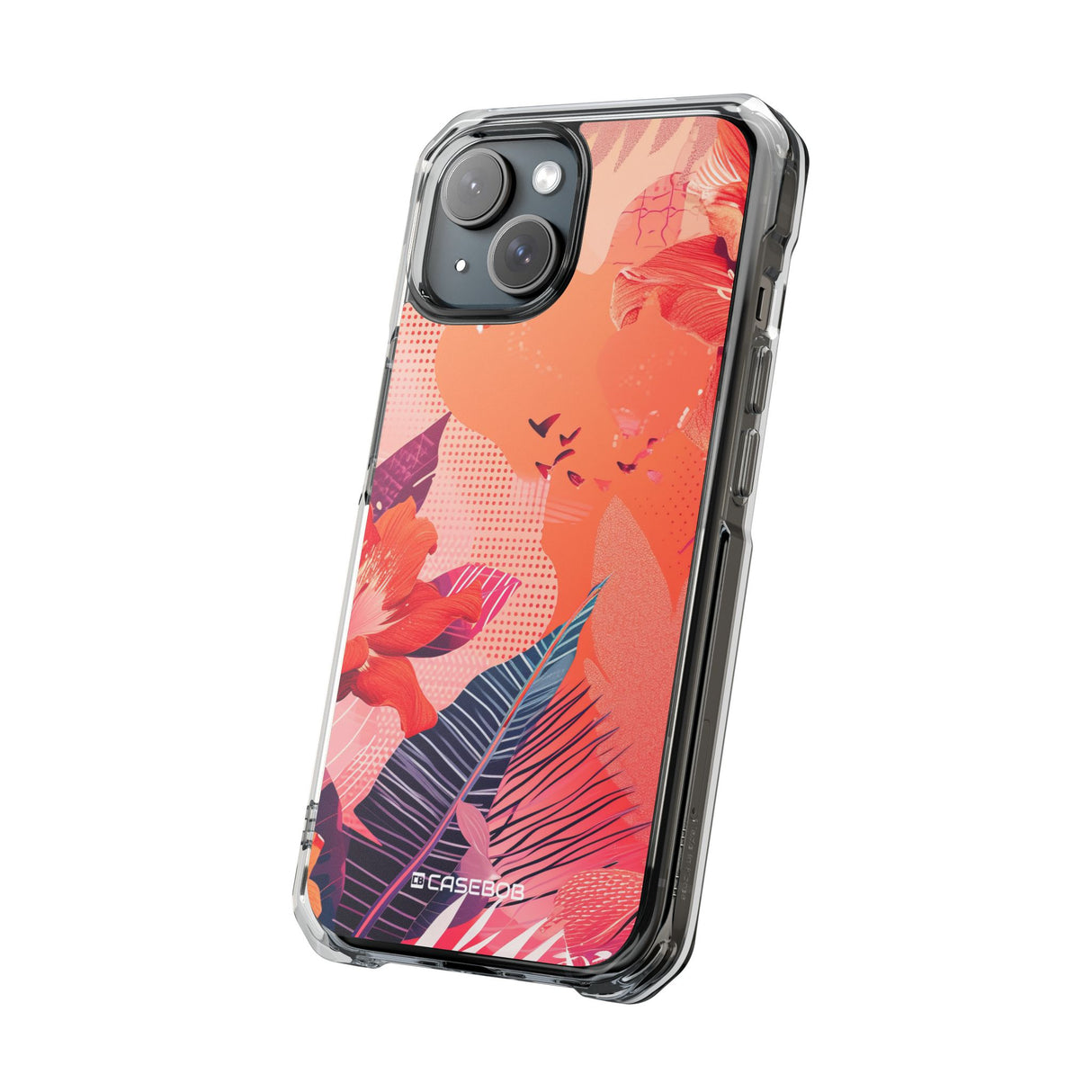 Living Coral Design | Handyhülle für iPhone (Clear Impact Case – magnetisch)