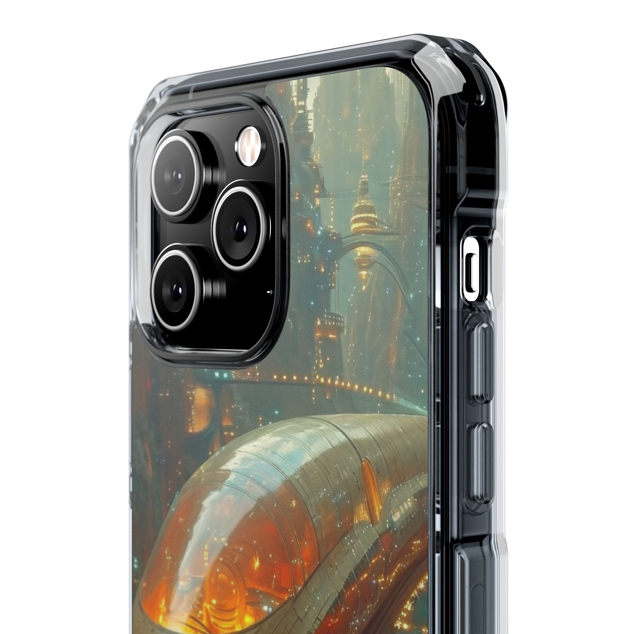 Futuristic Train Odyssey iPhone 14 - Impact Clear+