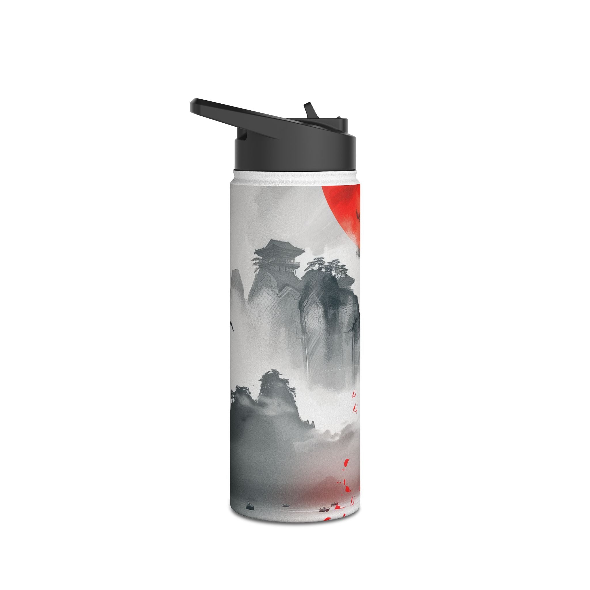 Red Sun Serenity - Ruostumattomasta teräksestä valmistettu vesipullo