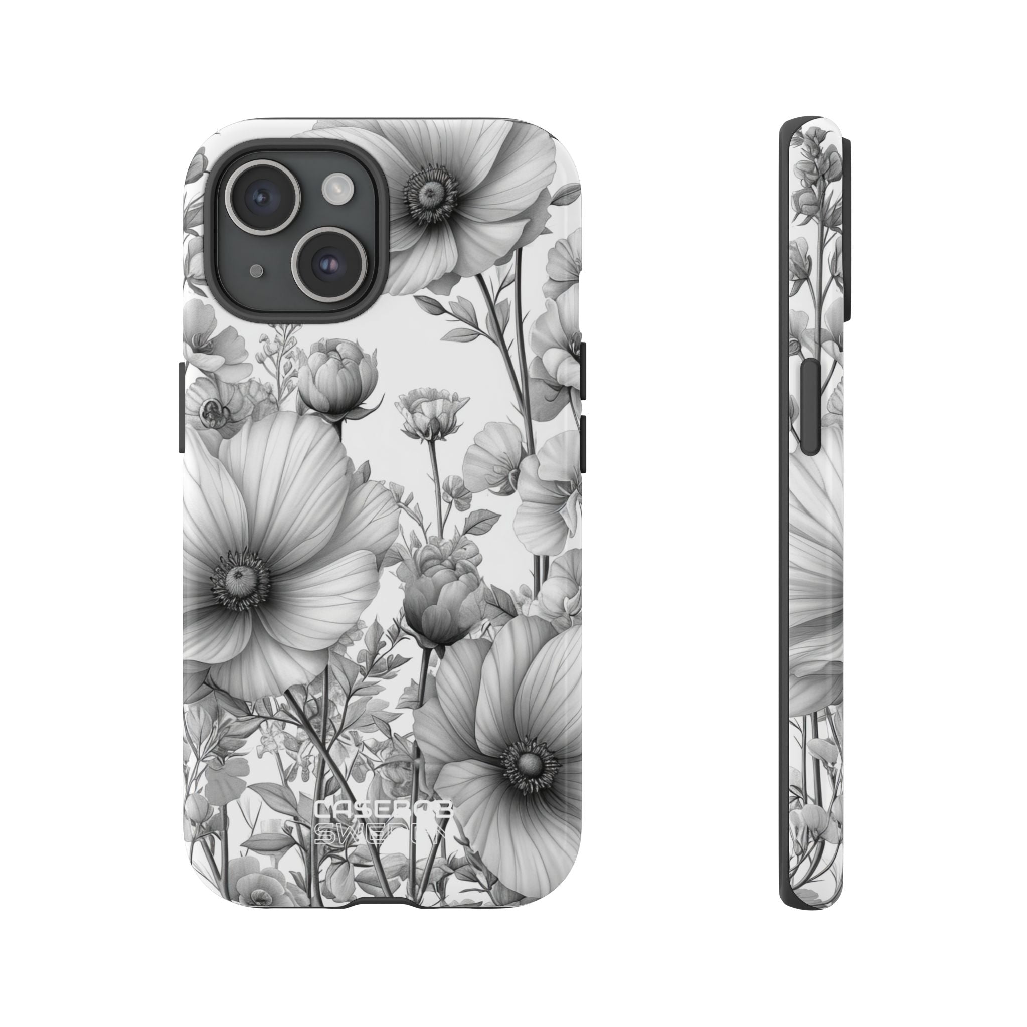 Vintage Floral Etching iPhone 15 - Robust