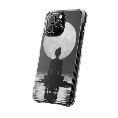 Zen Serenity Moon Reflection iPhone 14 - Clear Impact Phone Case