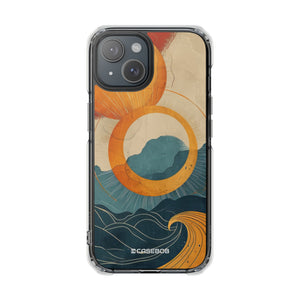 Retro Wave Dynamics - Phone Case for iPhone (Clear Impact - Magnetic)