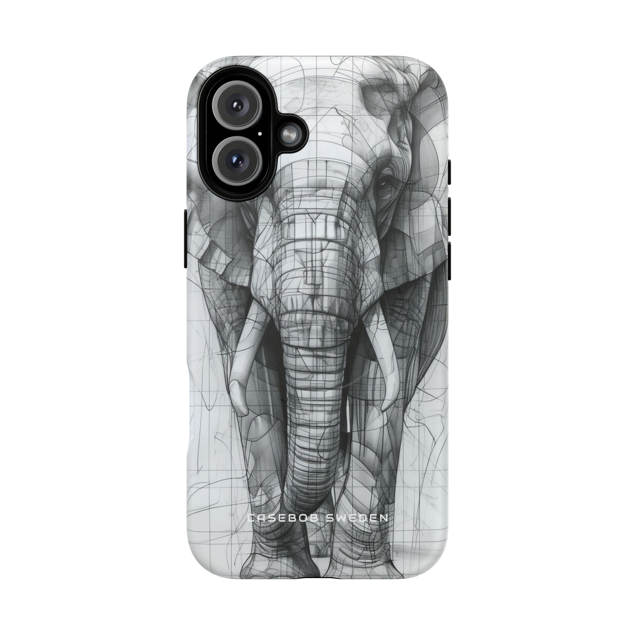 Elephant Line Geometry iPhone 16  Tough+ Phone Case