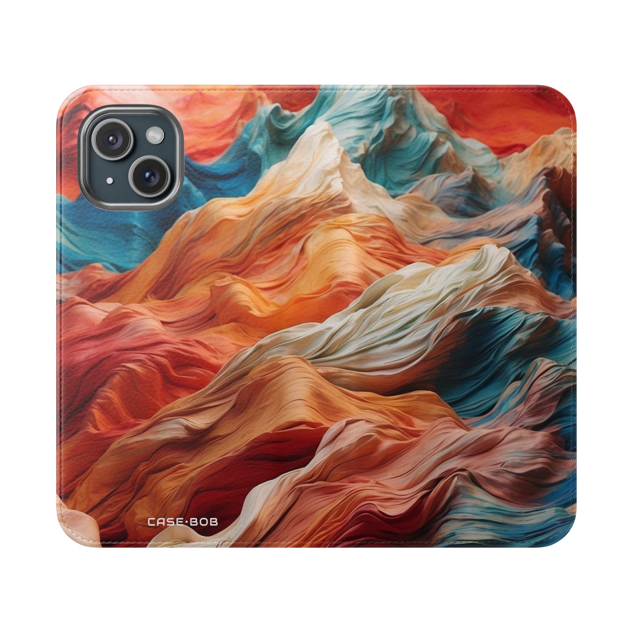 Fabric Peaks Sunset - iPhone 15 Case - Wallet