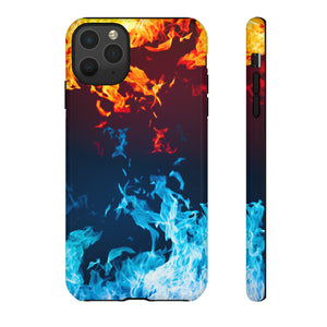 Red & Blue Flames - Protective Phone Case