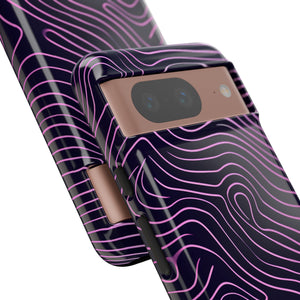 Purple Line Minimalism - Protective Phone Case