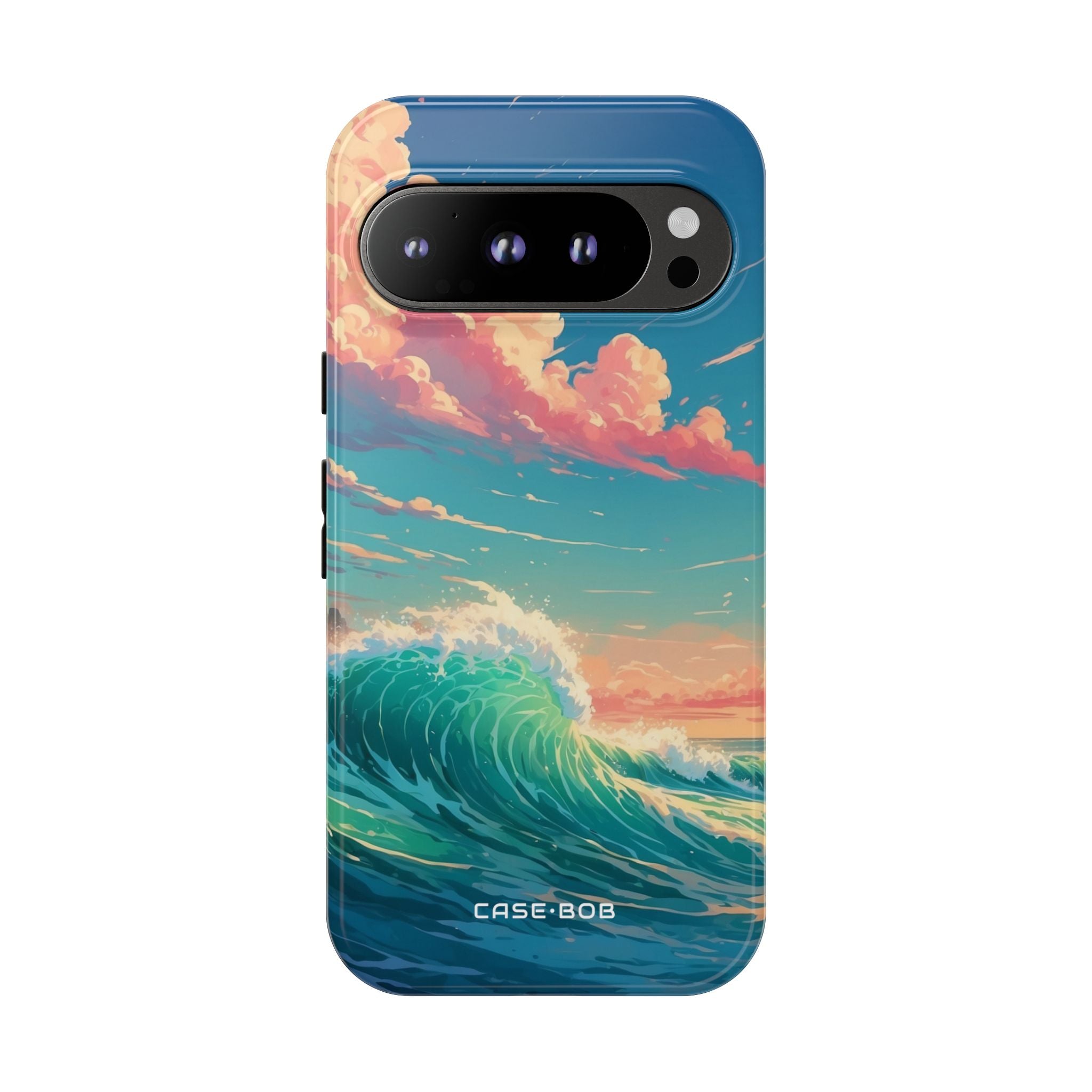 Turquoise Curl Google Pixel 9 Pro Case - Tough