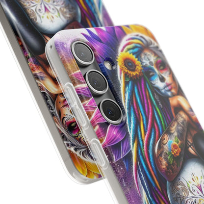 Sunflower Skull Glow Samsung S24 Case - Soft