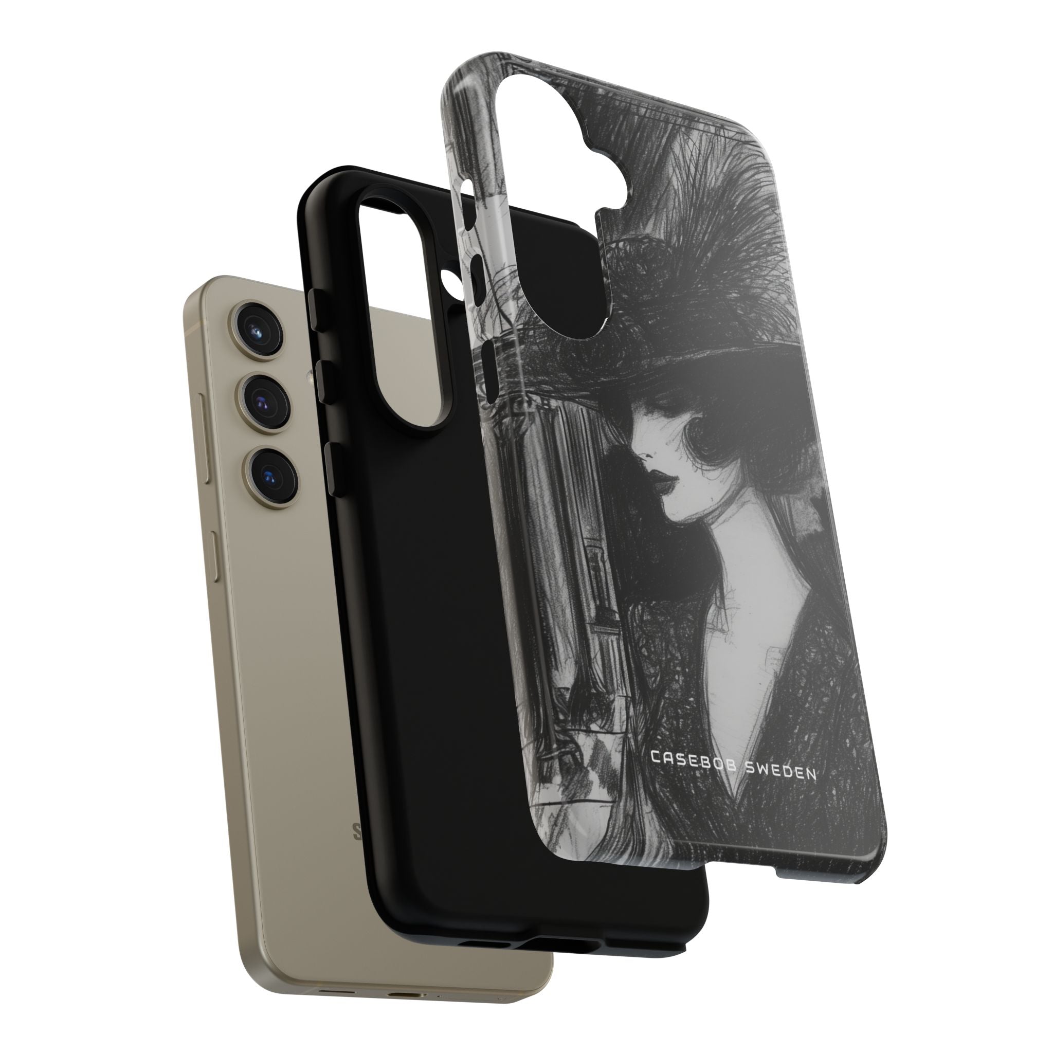 Timeless Elegance in Monochrome Samsung S24 - Tough Phone Case