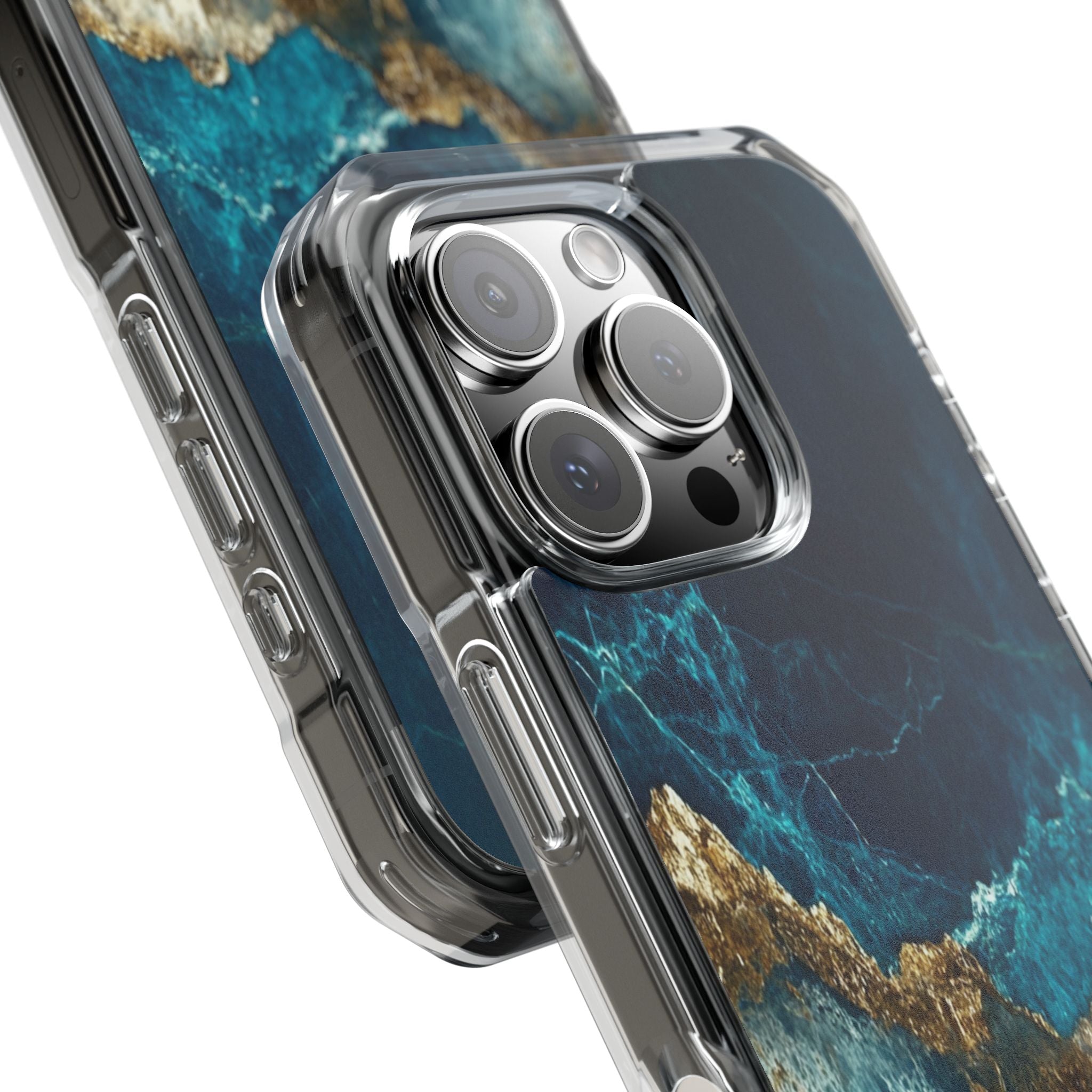 Jagged Gold Split iPhone 16 Pro Case - Impact