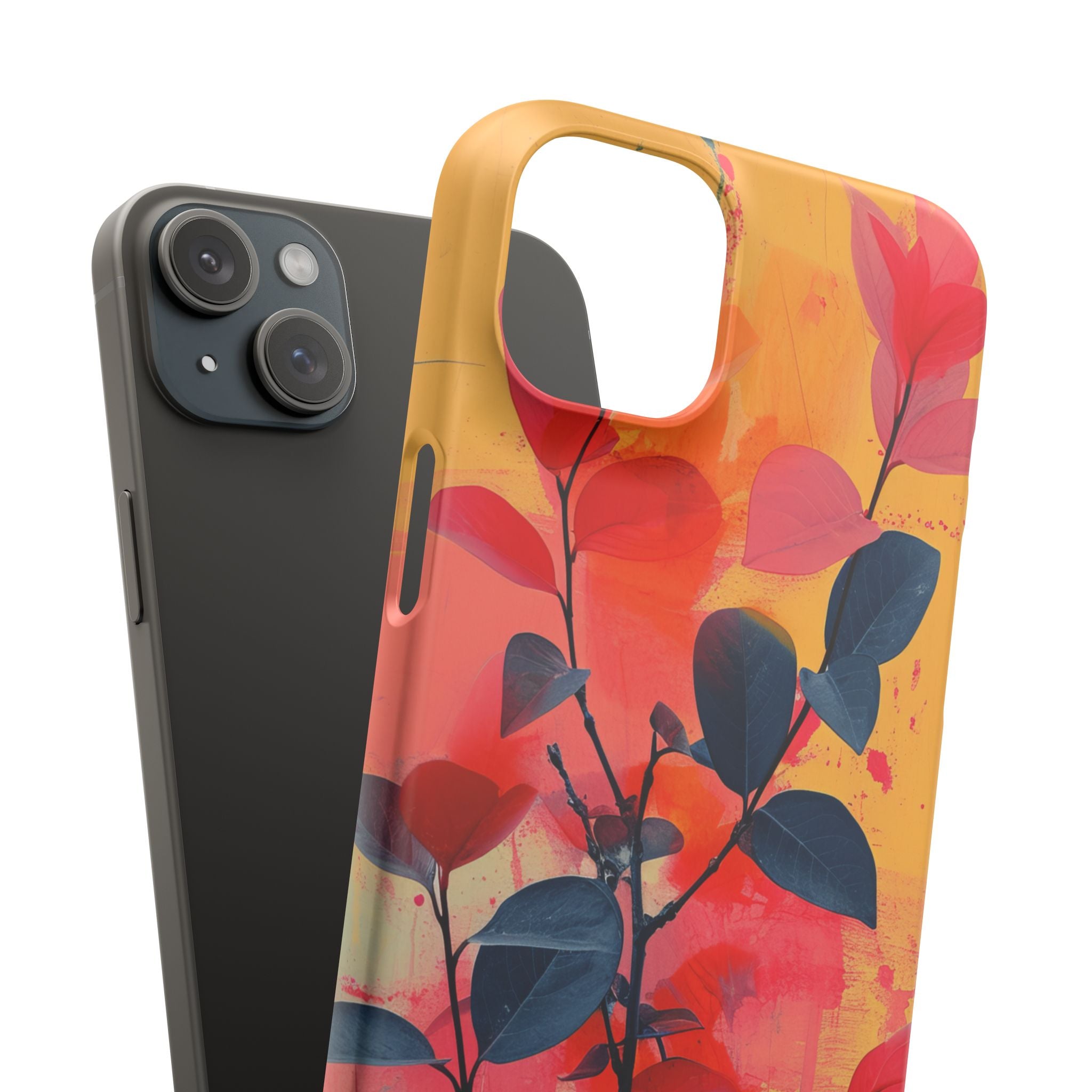 Vivid Floral Harmony iPhone 15 - Slim Phone Case