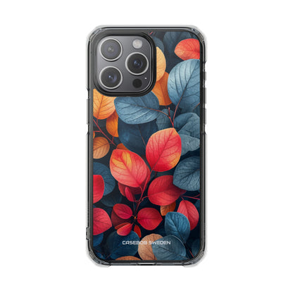 Vibrant Nature Leaves - Clear Impact iPhone 15 Phone Case