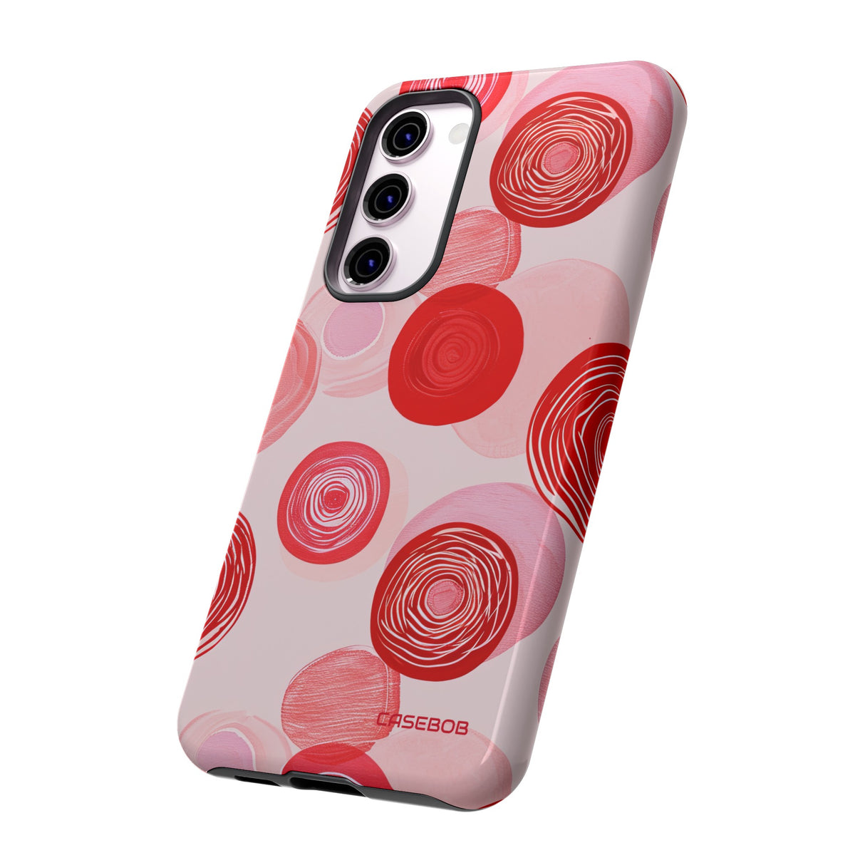 Crimson Circle Minimalism - Protective Phone Case