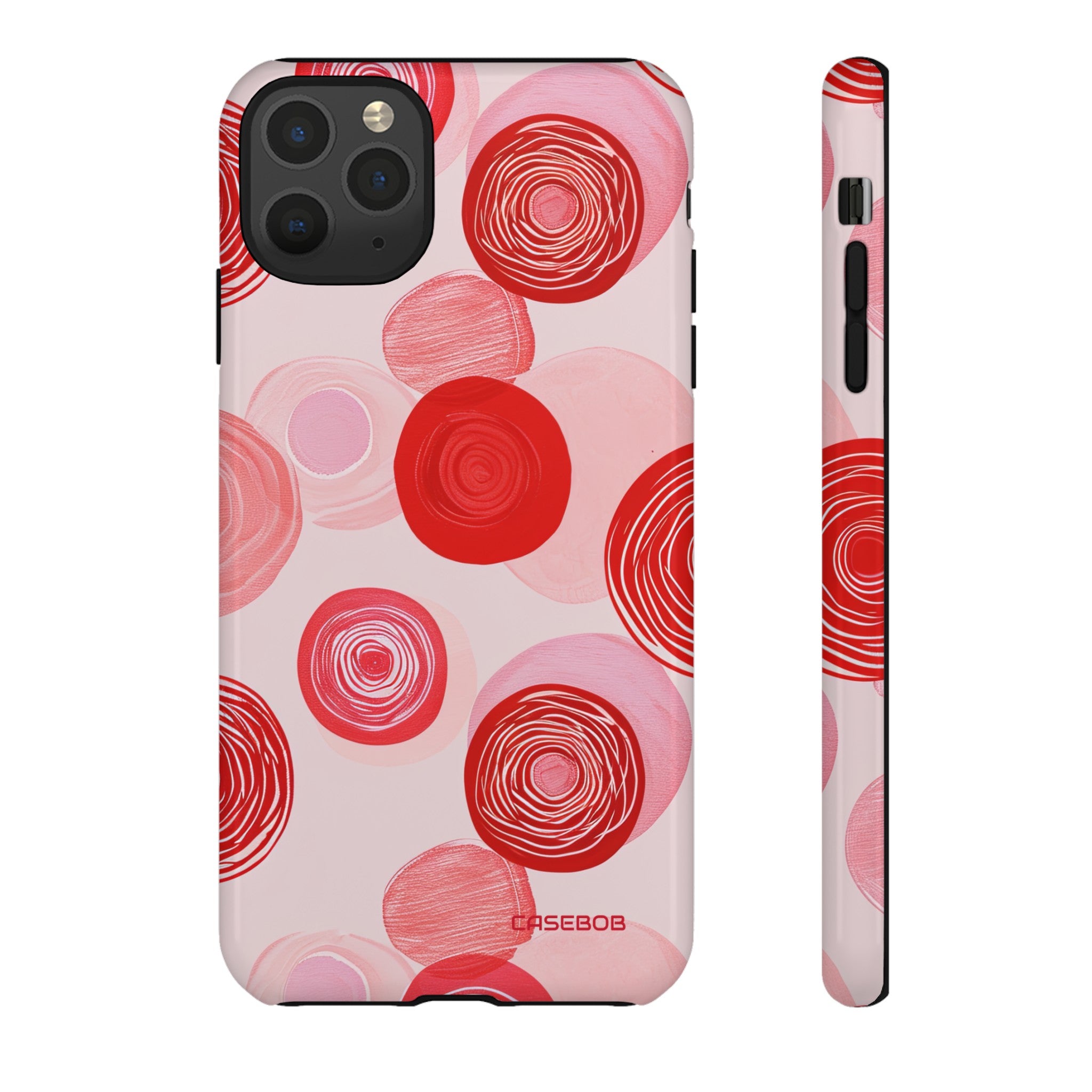 Crimson Circle Minimalism - Protective Phone Case