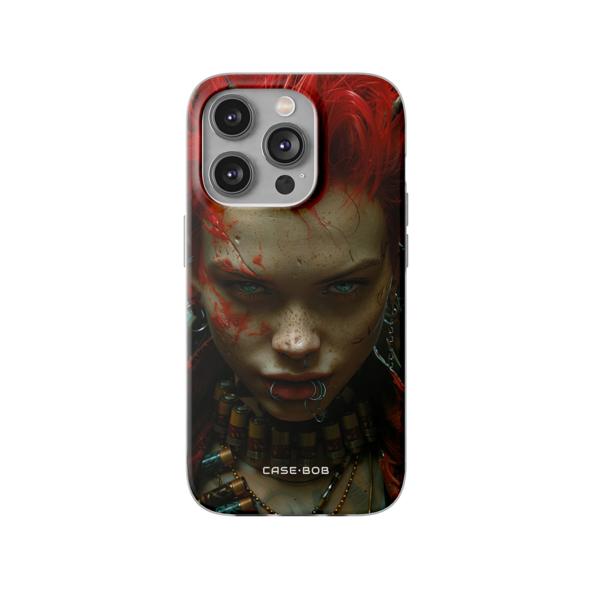 Red Spike Gaze iPhone 14 Pro Case - Soft