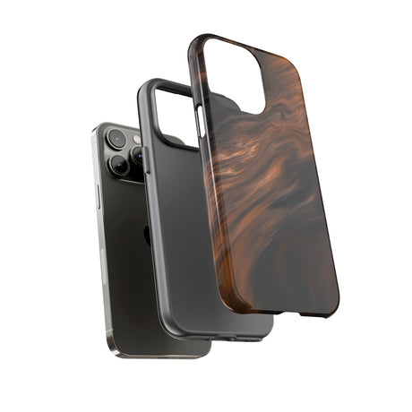 Brown Mist Ink Art iPhone Case (Protective) Phone Case