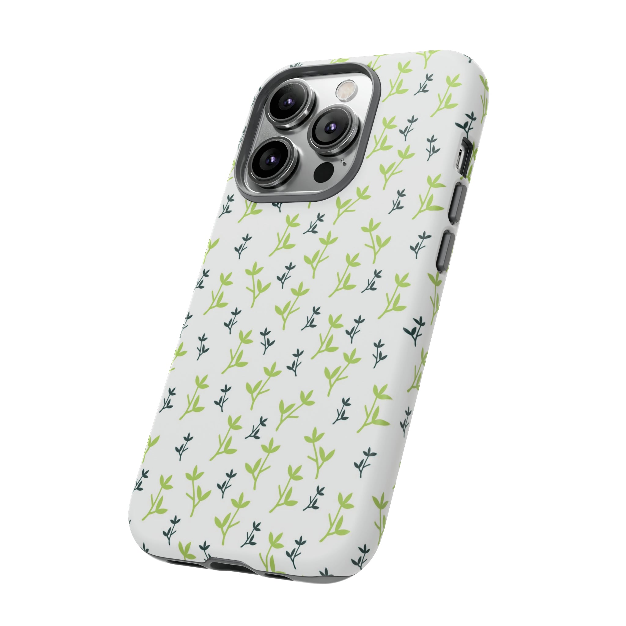 White Flower Pattern - Protective Phone Case