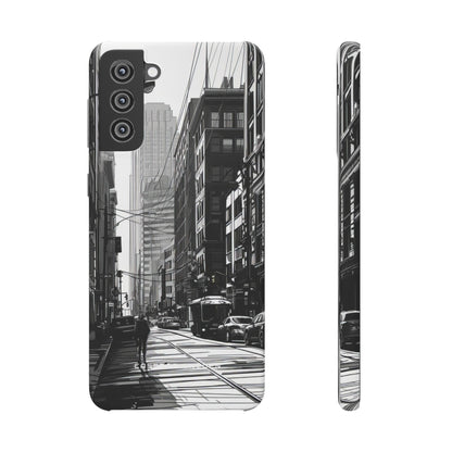 Urban Cityscape Line Perspective Samsung S21 - Slim Phone Case